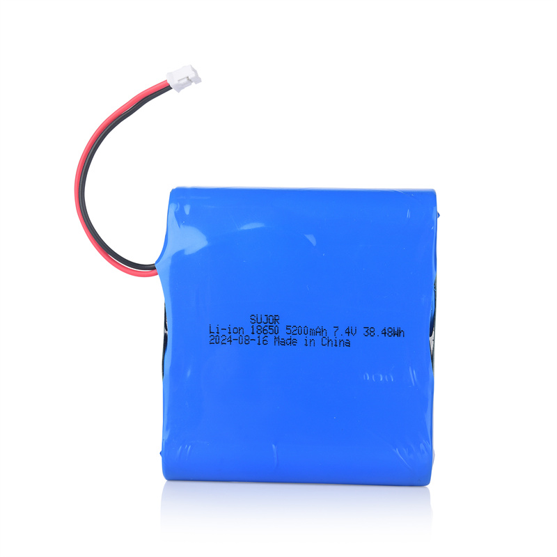 7.4V 18650 5200mAh 2S2P Lithium battery pack for detector