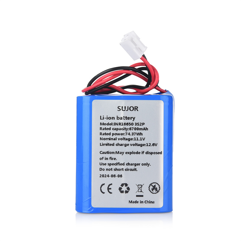 11.1V 18650 6700mAh Lishen battery Rechargeable Li-ion battery