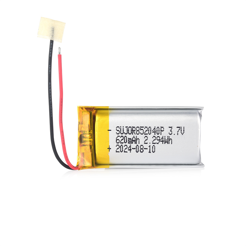 852040P 620mAh 3.7V Li-ion Polymer Battery 2.294Wh